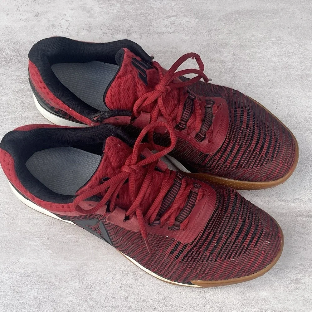 Reebok JJ‎ Watt 2 Low Mens 10 Red Black Low Top Lace Up Sneakers Trainers